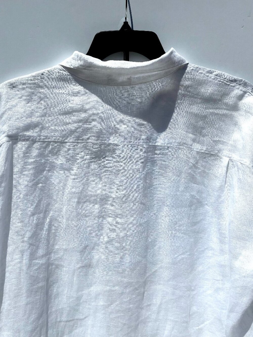 Women’s CP Shades White 100% Linen Long Sleeve Button Up Shirt, XXL - Picture 4 of 13
